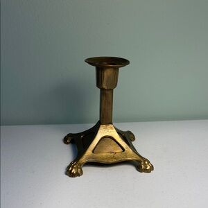 Antique Geschutzt Real Bronce Candle Holder